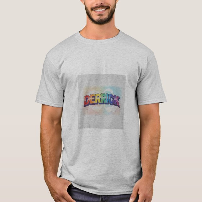 T-shirt Bubble Rainbow "Derrick" 3D Typography (Devant)