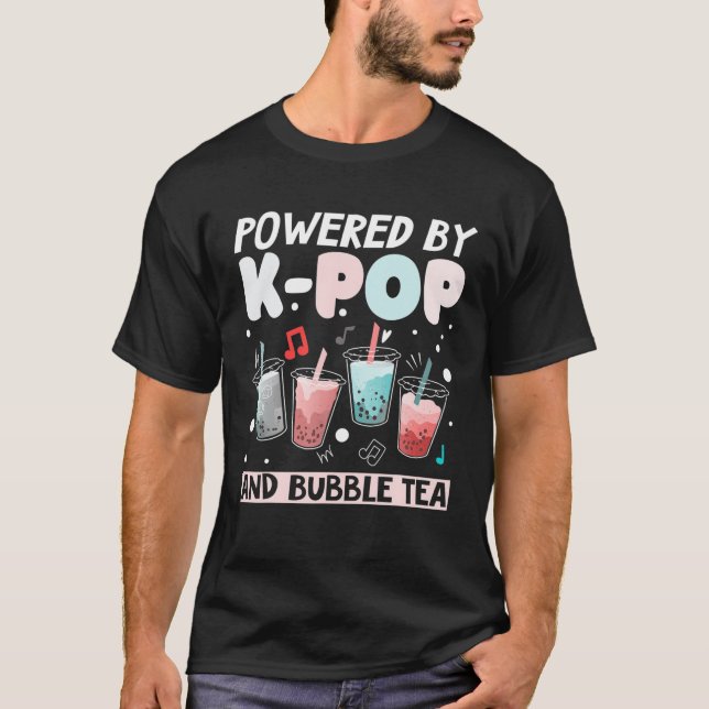 T-shirt Bubble Thé Boba Milk K-POP Fans Musique Louveur Ca (Devant)