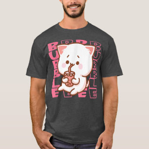 T-shirt Buble lait mignon chat kitty kawaii neko boire bu