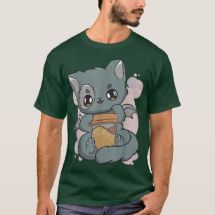 T-shirt Buble Lait Thé Boba Chat Pastel Goth Neko Mochi Yu