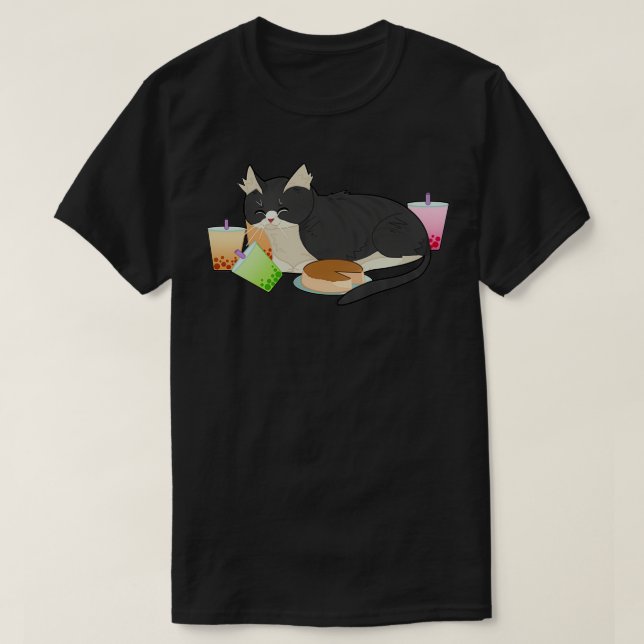T-shirt Buble Thé chat 1 (Design devant)
