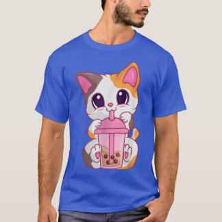 T-shirt Buble Thé Chat s Pour Femmes, Kawaii Meneki Neko B