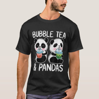 T-shirt Buble Thé Et Pandas Boba Tea Kawaii Panda