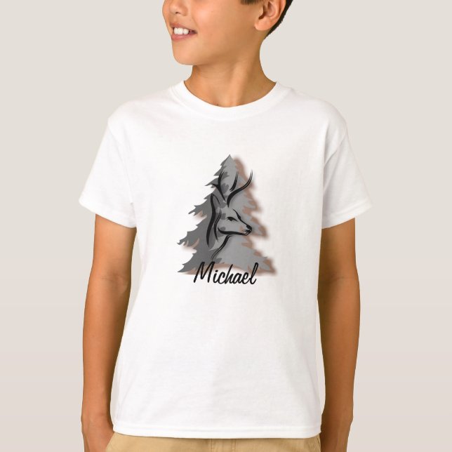 T-shirt Buck in the Woods Custom Name ou Slogan (Devant)