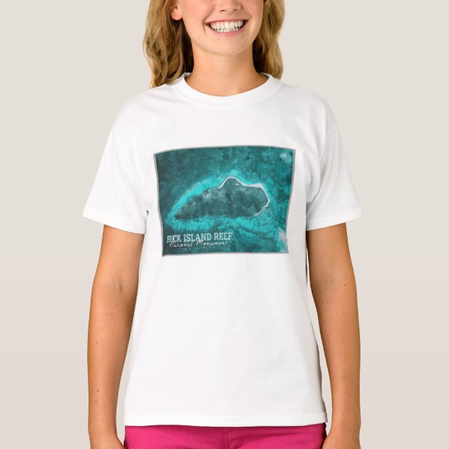T-SHIRT BUCK ISLAND - VIRGIN ISLANDS ÉTATS-UNIS (Devant)