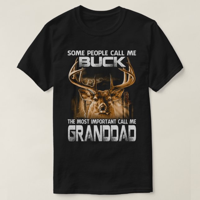 T-shirt Buck Le Plus Important Appelez-Moi GRANDDAD (Design devant)
