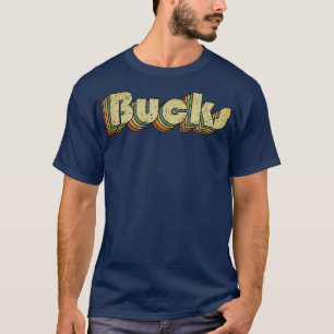 T-shirt Bucks Style de typographie arc-en-ciel Vintage les
