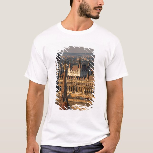 T-shirt Budapest, Hongrie, Danube, Parlement (Devant)