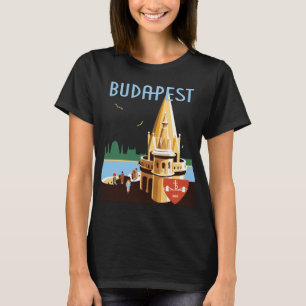 T-shirt Budapest Hongrie Parlement Bleu Voyage