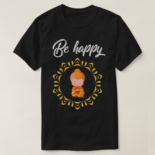 T-shirt Buddha Buddhist Meditation Spiritual Zen Yoga Men  (Design devant)