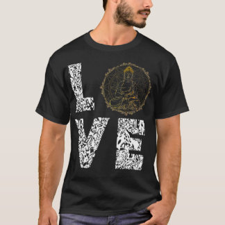 T-shirt Buddha Statue Zen Yoga Lover Meditation Mantra Gau