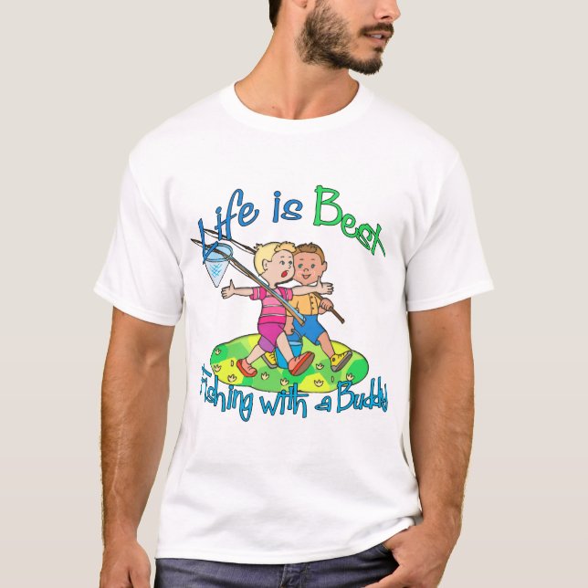 T-shirt Buddy de pêche (Devant)