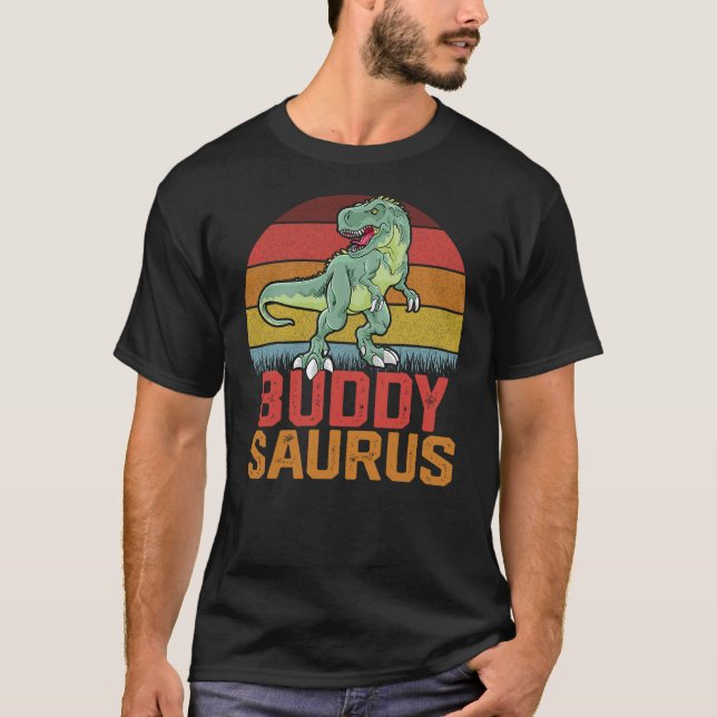 T-shirt Buddy Saurus Grandpa Dinosaur Family Matching Fath (Devant)