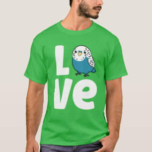 T-shirt Budgie Bird Love Cute Parakeet rétro
