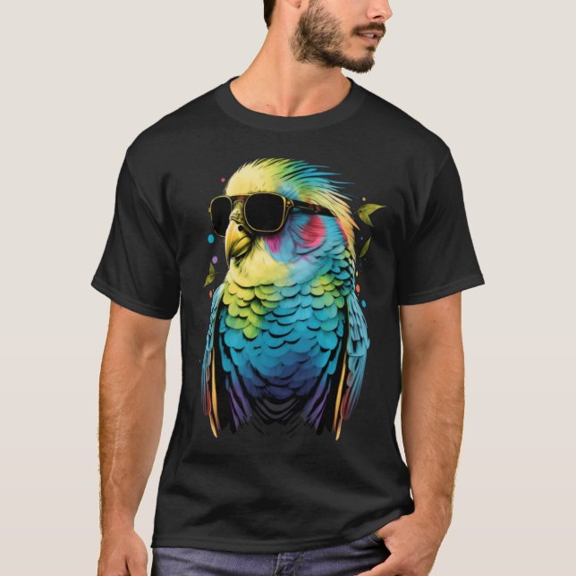 T-shirt Budgie Budgerigar Parakeet Bird  6 (Devant)