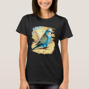T-shirt Budgie Budgerigar Parakeet Bird Ocean Beach été