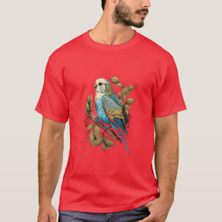T-shirt Budgie Budgerigar Parakeet Bird Retro Vintage 80s