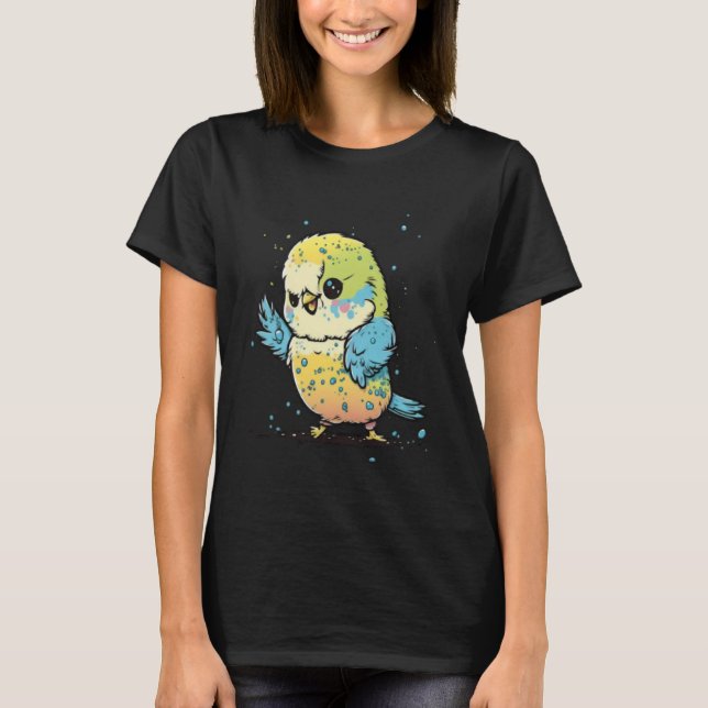 T-shirt Budgie Dabbing Budgerigar Parakeet Bird Dab Dance  (Devant)