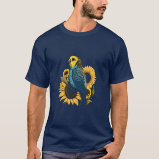 T-shirt Budgie Mom Budgerigar Sunflower Parakeet Bird boy