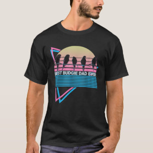 T-shirt Budgie Parakeet Retro Best Budgie Papa Jamais
