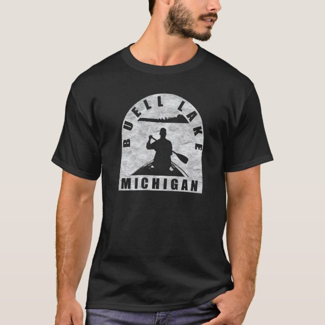 T-shirt Buell Lake Canoeing Michigan (Devant)