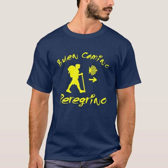 T-shirt Buen Camino Peregrino Pilgrim Camino De Santiago (Devant)
