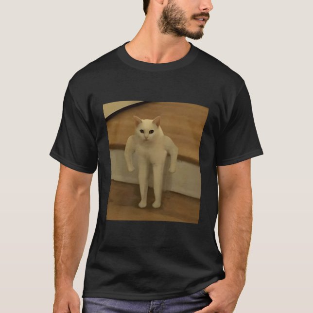 T-shirt Buff Kitty Chat maudit long mèmes de chaudière Kit (Devant)