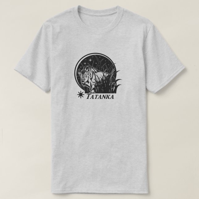 T-shirt Buffalo/bison Étoile-Américains de Tatanka (Design devant)