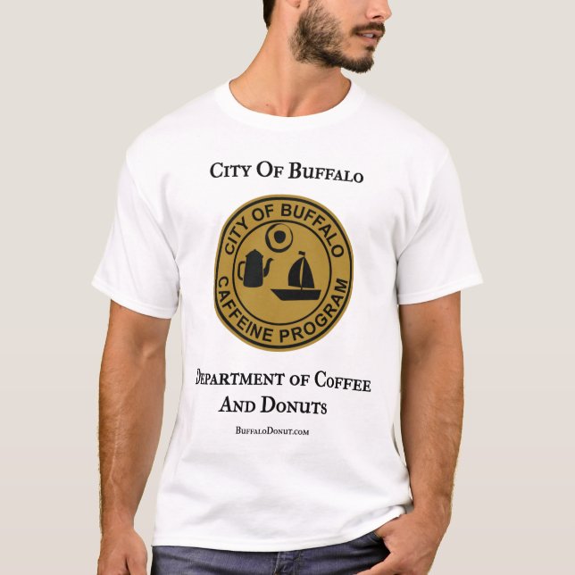 T-shirt Buffalo NY Café et beignets drôle Ville de Buffalo (Devant)