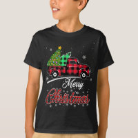 Buffalo Plaid Christmas Tree Vintage Camion Rouge