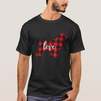 T-shirt Buffalo Plaid Cocker Spaniel Maman Amour
