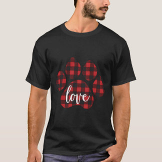 T-shirt Buffalo Plaid Dog Paw