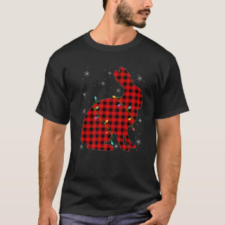 T-shirt Buffalo Plaid Family Matching Hare Christmas Pajam
