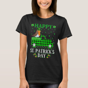 T-shirt Buffalo Plaid Green Truck American Robin St Patri