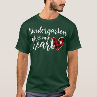 T-shirt Buffalo Plaid Kindergarten A Mon Enseignant Du Coe