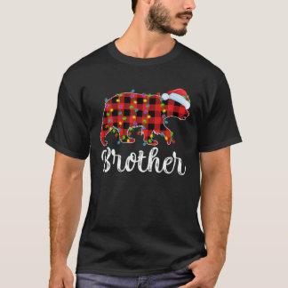 T-shirt Buffalo Plaid Matching Famille Christmas Brother B