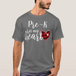 T-shirt Buffalo Plaid PreK a mon professeur de coeur Valen
