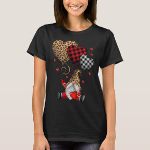 T-shirt Buffalo Rouge Noir Plaid Et Coeurs Léopard Valenti