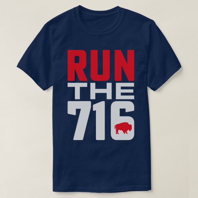T-shirt Buffalo Runner Run the 716 Buffalo NY (Design devant)