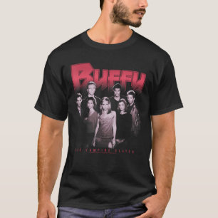T-shirt Buffy The Vampire Slayer Group Shot Vintage Chest