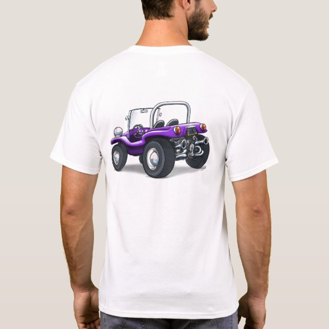 T-shirt Buggy opentop mauve 2print avant/arrière (Dos)