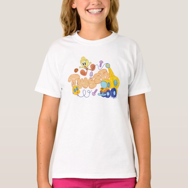 T-shirt BUGS BUNNY BUILDERS™| TWEETY™ Sketch Art (Devant)