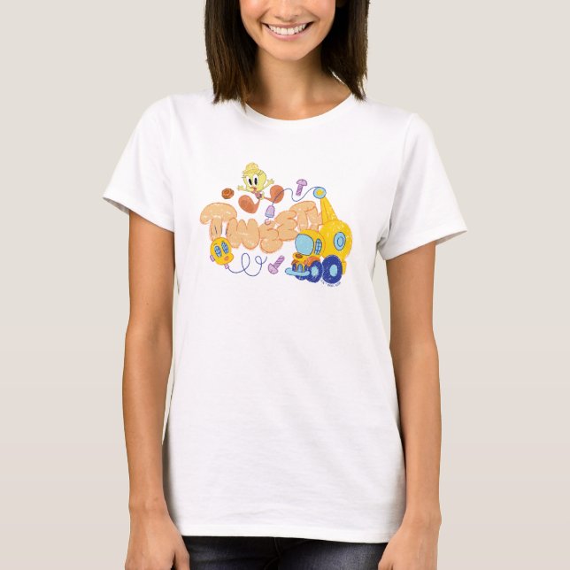 T-shirt BUGS BUNNY BUILDERS™| TWEETY™ Sketch Art (Devant)