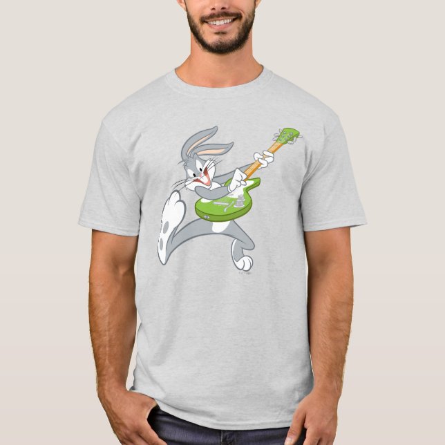 T-shirt BUGS BUNNY™ Rocking sur guitare (Devant)