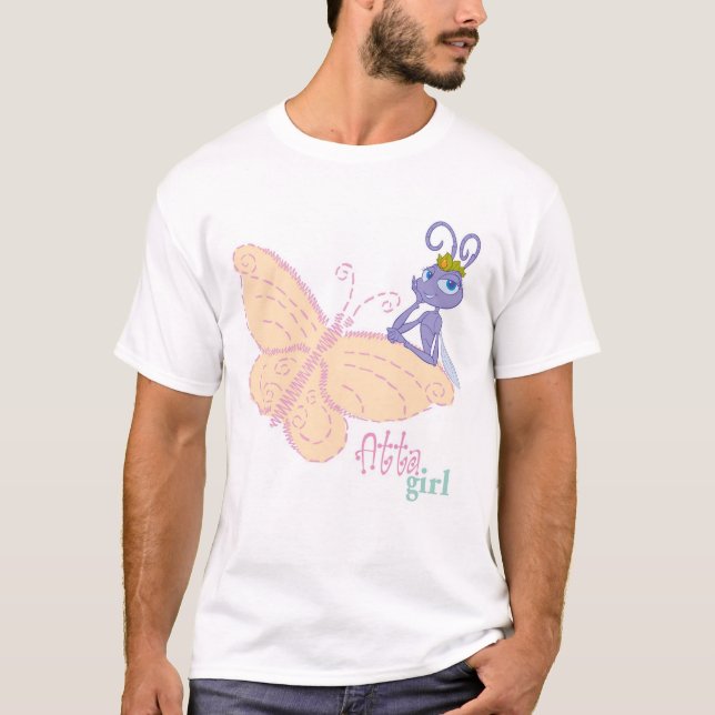 T-shirt Bug's Life Princess Atta "atta girl" papillon (Devant)