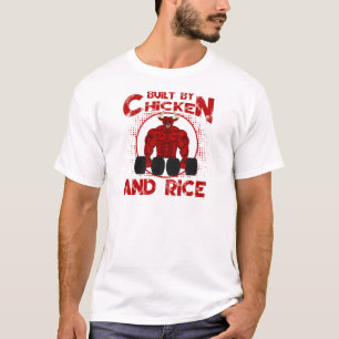 T-shirt Built By Chicken And Rice Bodybuilding Fitness