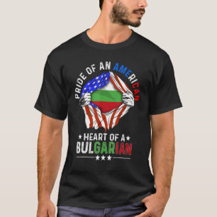T-shirt Bulgare Américain Amérique Fierté Étranger Bulgari