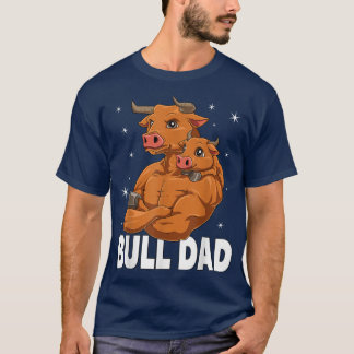 T-shirt Bull Dad Fox Papa and Baby Papa Father's Day T-Shi