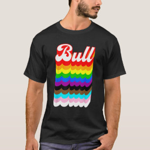 T-shirt Bull LGBTQ orbite arc-en-ciel