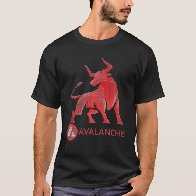 T-shirt Bull Market Avalanche AVAX pièce en cristal jeton  (Devant)